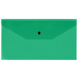 папка-конверт на кнопке с6 150мкм прозрачная зелёная