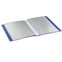 папка  20 файлов "brauberg" синяя 0,5мм