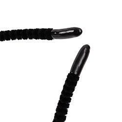 ободок чёрный для волос с ушками стразы 