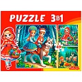 Пазлы  3 в 1 Сказки (3 картинки по 49 элементов)