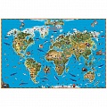 Карта мира Обитатели земли (в пластик. тубусе)