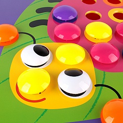 детская мозаика "кнопочки" 46 кнопочек 12 картонных листов с картинками