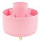 органайзер настольный пластиковый 5 отделений вращающийся  розовый