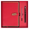 набор подарочный (ежедневник недатир.а5 с магнитной застежкой + ручка) красного цвета