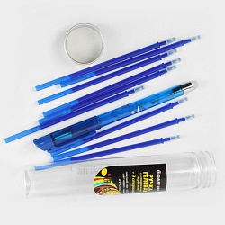 ручка гелевая синяя со стираемыми чернилами + 9 стержней