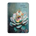 Книжка записная  А5  40л. "Цветок" на гребне