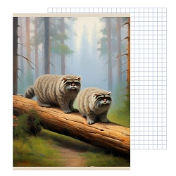 тетрадь  а4  80л кл,  в сосновом бору  обложка хромэрзац 