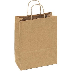 пакет подарочный 35*15*45см крафт с крученной ручкой