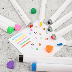 фломастеры 18цв  со штампиками в пластиковом футляре