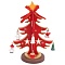 ёлочка новогодняя 3d деревянная красная 