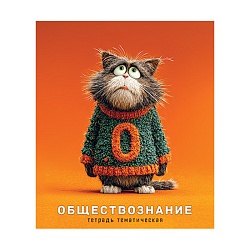 тетрадь предметная  48л кл обществознание "котики в свитерах" обложка вд-лак