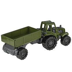 трактор "иван" с бортовым прицепом военный