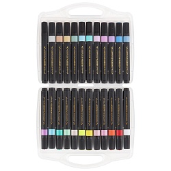 маркеры акриловые 24цв. трёхгранный корпус