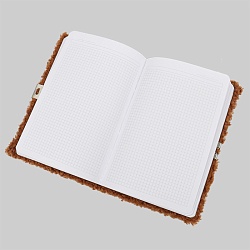 Блокнот 15,5*21,5см 80л клетка меховой