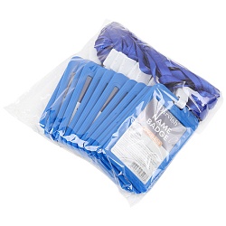 бейдж на ленте вертикальный синий