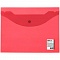 папка -конверт на кнопке а5 "staff" прозрачная красная 150мкм