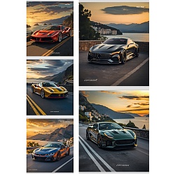 тетрадь  48л кл. "машины и закат" обложка цветная мелованная