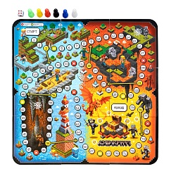 игра настольная "кубикрафт пиксельное приключение 10 в 1"