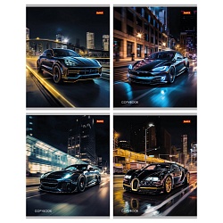 тетрадь  36л кл. "ночной автомобиль" обложка цветная мелованная второй блок