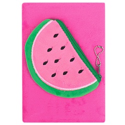 Блокнот 14,5*21см 80л "Фрукты" с монетницей ассорти