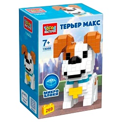 конструктор 3d сборная фигурка терьер макс, 269 дет