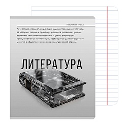 тетрадь предметная  48л лин литература "самоцвет" твин-лак