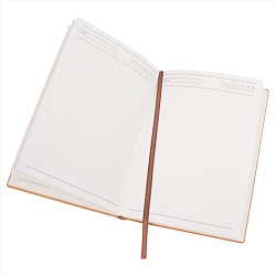 ежедневник а5 недатиров.  96л обложка кож.зам. светло-коричневая