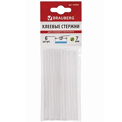 клеевые стержни для пистолетов 7мм длина 100мм 6шт/уп