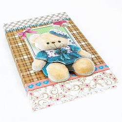 Блокнот 19*13см 60л в линейку "3D Мишка" европодвес