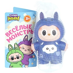 игрушка антистресс сквиш веселые монстры, 10 см., сетка