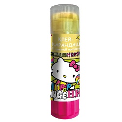 клей-карандаш 15гр "hello kitty" на пвп-основе, цветной
