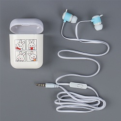 наушники с чехлом сиреневые