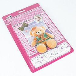 Блокнот 19*13см 60л в линейку "3D Мишка" европодвес