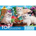 Пазлы 1000 элементов Котята и чаепитие