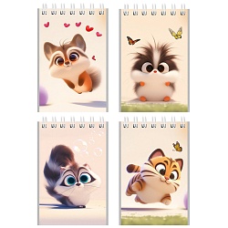 Блокнот А7  40л "Милые животные-8" на гребне в клетку