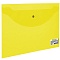папка-конверт на кнопке а5 "brauberg" прозрачная желтая 180мкм