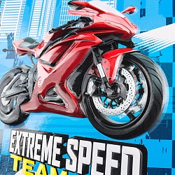 Блокнот 15,5*20,5см 60л на спирали в клетку "Красный мотоцикл"