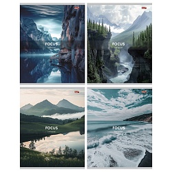 тетрадь  96л кл. "горы и вода-1" обложка цветная мелованная