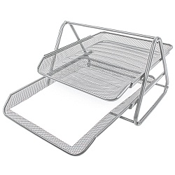 лоток горизонтальный металлический 2 секции серый (уценка)