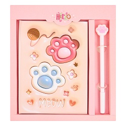 Блокнот 13*18см 50л в клетку + ручка "Meow"