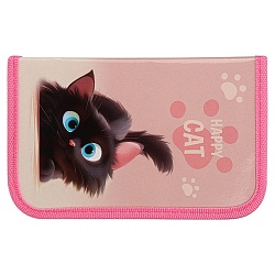 пенал 1отдел. 190*115мм счастливый котик