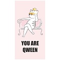 Открытка-конверт  Dream Cards "You are qween" кошка в короне