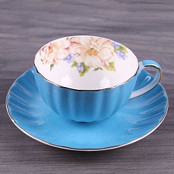чайная пара 180мл (чашка+блюдце) голубая