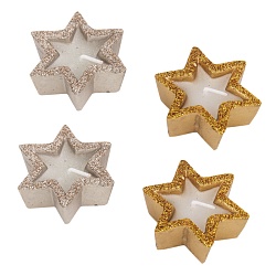 свечи в наборе 4шт звездочки ассорти