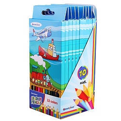 карандаши 12цв "darvish" "веселое путешествие" корпус шестигранный (набор)