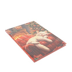 книжка записная  а6  48л "новогодний котик-1" 7бц  матов.ламин.