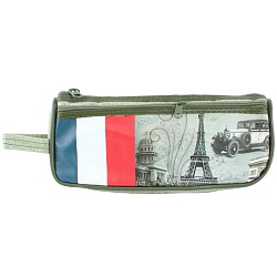 пенал мягкий тубус "darvish" ассорти с рисунком "достопримечательности городов"+дополнительный карма