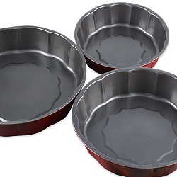 формы для запекания круглые рифленые 3 шт. d-20,24,28см в наборе