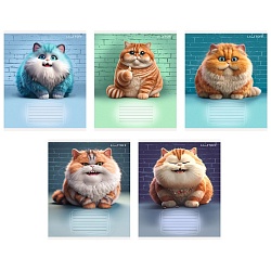 тетрадь  24л линейка  цв. обл "осторожно,кот!" 