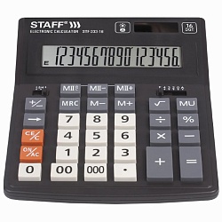 калькулятор настольный 16 pазр. "staff plus stf-333" двойное питание